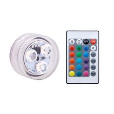 야외조명 연못 꽃병용 수중 3 16 색 RGB IP68 방수 수영장 24 키 원격 제어 잠수정 공지사항, 한개옵션1