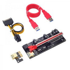 신제품 VER009S Plus PCI-E 라이저 카드 009S PCIE X1 to X16 4Pin 6Pin Power 60CM USB 3.0 케이블 그래픽 GPU Miner Mi, 01 60cm _ 01 10pcs Riser 009