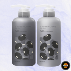 청미정 흑곡 지성샴푸 트리트먼트 500ml 총2개 세트 두피 모발케어 지성 기름진헤어 세정 건조하고 민감한