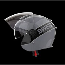 스웨그 RS10 오토바이 헬멧 가벼운 오픈페이스 소두핏 초경량 스쿠터헬멧 1050g, SWEG그레이, S