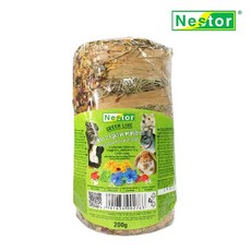 곰찌 [네스톨] 메도우 헤이 미니 베일 [SK-200] 소동물간식 이갈이 사료 햄스터 기니피그 친칠라 토끼, 1개