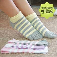 면100여성발가락양말단목
