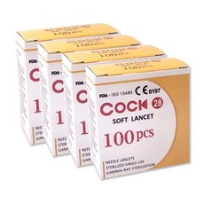 cock 콕 소프트 란셋 28G 아큐첵 소프트클릭스 호환 채혈침 4개 100개입 상품 이미지