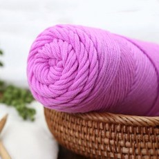 8 100 공 터프팅 우유 가닥 뜨개질용 DIY m 아트 면사 천 스카프용 실 담요, 퍼플 핑크, 1개