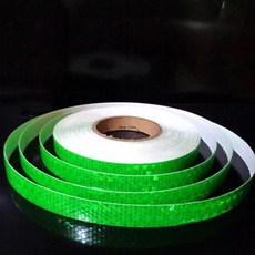 반사판 반사테이프 PVC 반사 자전거 높은 방수 자체 접착 경고 2.5cm * 10m, 1개, 4) Shiny Green