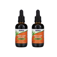 [1+1] NOW Foods 나우푸드 올리브 잎 글리세라이트 59ml 액상 글리세린 Olive Leaf Glycerite 2개 - 나우푸드글리세린