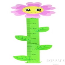 보람스마켓 얼굴꽃 키재기스티커 키재기시트 유아키재기스티커 신장측정기 키재기판 키재기자 가정용 키측정 아기방꾸미기 아이방꾸미기