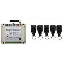 [해외] AC220V 250 볼트 380 볼트 30A RF 원격 제어 스위치 릴레이 출력 라디오 수신기 모듈 5 벨트 버클 송신기, 상세내용표시