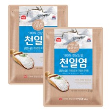 해표 천일염 굵은소금, 5kg, 2개