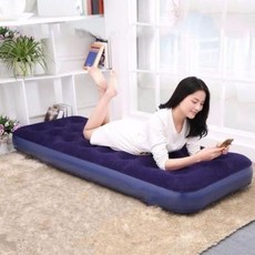 2인용 자충 더블 매트 에어매트에 두꺼운 가정용 간편 2인용 공기매트 사무실 성인숙소 간이노인 1인용 다기능, 02 190x72x22(싱글베드)_블루(송발
