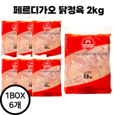페르디가오 닭다리살 닭정육 한박스 12kg 2kg x 6ea 냉동, 2kg, 6개