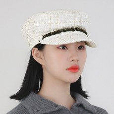 라핑 트위드 레이스 헌팅캡 마도로스 모자