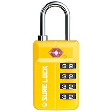 Sure Lock TSA 승인 여행용 수하물 자물쇠 학교 사무실 및 체육관 사물함 공구 상자 펠리칸 케이스 읽기 쉬운 다이얼 - 1 2 4팩 블랙 2팩 컴팩트 211, 옐로우 1팩, 1개