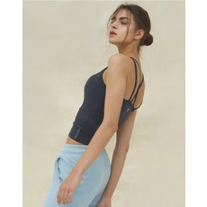 여성 요가복 DEVI-TS0024-에쉬그레이 필라테스 Edge crop sleeveless