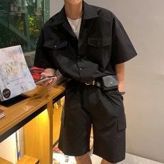 남녀공용반팔반바지점프수트