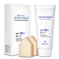 다이아큐브 백탁없는 저자극 혼합자차 톤업 워터프루프 선크림 SPF50+ PA+++ 60ml