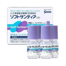 [산테] 인공 누액형 점안제 소프트 산티아 5ml×4개입, 1cm, 일본