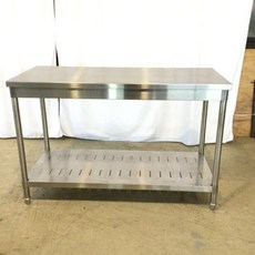 【중고】 업무용 스테인리스 작업대 폭 1300×안길이 550×높이 850mm (No.9432) 주방 기기, 한개옵션2, 한개옵션0