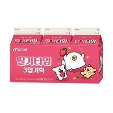 (1+1)빙그레 딸기타임 200MLx3, 200ml