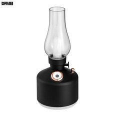 크리에이티브 레트로 등유 램프 가습기 무음 디퓨저 가정용 사무실 테이블 가습기, Black, 하나