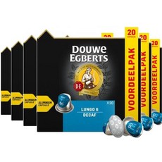 다우에 에그버츠 룽고 6 디카페인 네스프레소 호환 커피 캡슐 20캡슐 6팩 Douwe Egberts Lungo 6 Decaffeinato Nespresso coffee capsul