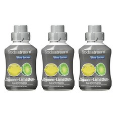 SodaStream Syrup 독일 소다스트림 레몬 라임 탄산수 제로 시럽 500ml 3팩, 3개