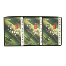 PG LG생활건강 죽염비누 3P 죽염 대나무 추출물 비누, 100g, 3개