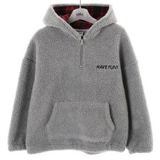 [USALL] 유솔 NC02 여아 양털체크후드 맨투맨 ULMH19N51-GREY