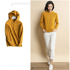 캐시미어 후드 니트 티셔츠(4C) ~2XL