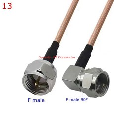 다용도 IEC TV-F 수 암 커넥터 케이블 75Ohm RG179 직각 RF 연장 저손실 고속, 13 Type13-1pcs_07 1M