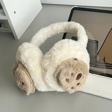 미투리아 여성 방한 귀여운 카피바라 토끼털 퍼 귀마개 귀도리