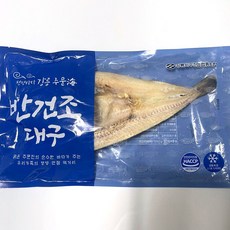 국내산 반건조 대구, 1개, 중 1미 (원물500g내외/손질후350g~400g내외)