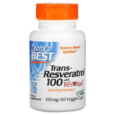 닥터스베스트 트랜스 레스베라트롤 100mg 60식물성캡슐 폴리페놀 Resveratrol, 1개, 1.5L