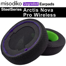 미소디코 스틸시리즈 Arctis Nova Pro Wireless 무선 교체용 헤드폰 쿠션 이어패드, 망사, [02] Mesh - 아크메시