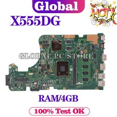 노트북 메인보드 X555DG 노트 X555YA ASUS 메인 보드 CPU E1 E2 A4 A6 A8 A10 A12 FX-8800P, 04 4GB A10-8700P V2G