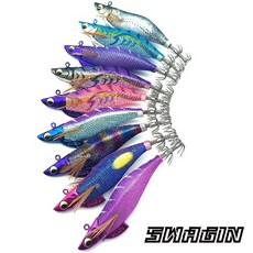 백경 스웨긴 SG-520 팁런프린스 2.5호-20g 래틀 팁런에기 무늬오징어, 12-블루(UV)