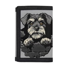 Rshubino Schnauzer Print Kids Wallet for Boys Ages 5-7 8-10 Coins Purse Teen Novelty Wallets Travel