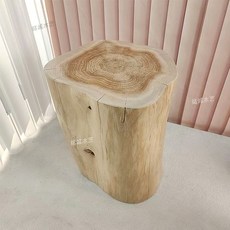 편백나무 피톤치드 통나무 통나무의자 통원목 선반 원목의자 카페 의자 스툴, 높이 40 직경 35-40