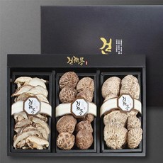 건해몽 장흥 버섯 눈꽃세트 2호(표고버섯 슬라이스 130g 흑화고 150g 백화고 170g) -인증, 1개