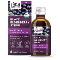 해외 Gaia Herbs 액상 엘더베리 삼부커스 89ml, 6개