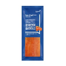 동원홈푸드 비셰프 훈제연어슬라이스 1kg 칠레산 냉동 건염, 1개