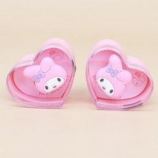 산리오 캐릭터즈 귀요미 반지 스탬프 도장 2P 한묶음, 2개, 혼합색상, 마이멜로디