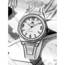 2D 만화스타일 패션시계, A. 흰색 시계, 1개