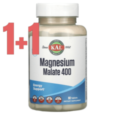 1+1 KAL 마그네슘 말레이트 400mg 90정 눈떨림 입술떨림 종아리쥐, 2개