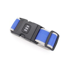 TCUBE 여행가방 보호벨트 3다이얼 블루, 1개