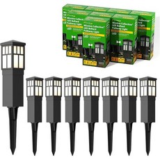 정원조명 말뚝 잔디 투공 말리부 저전압 조경 조명 실외 통로 8팩 LED 12V 미션 컬렉션 볼라드 장식 8419432108 야외 정원 진입로용