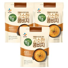 CJ 행복한 콩 맷돌방식으로갈아 고소한 콩비지 320g x3개, 3개