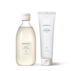 아로마티카 로즈마리 올인원 워시 300ml + 수딩 알로에 베라 젤 180ml, set, 1개