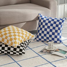 체커보드쿠션커버