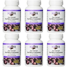 내추럴팩터스 아사이베리 캡슐 500mg 90정 x6, 6개